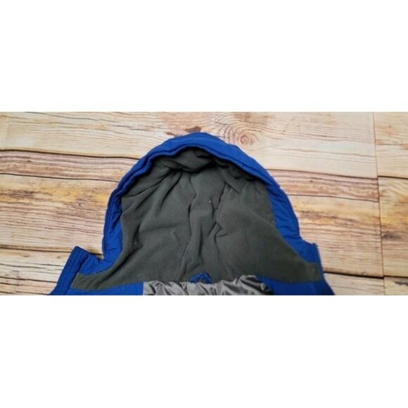 BABY GAP BOYS 3 YEARS BLUE GRAY HOODED ZIP BUTTON POCKETS WINTER SNOW COAT - Picture 14 of 16